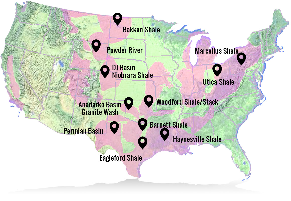 Oil & Gas Basins in the United States